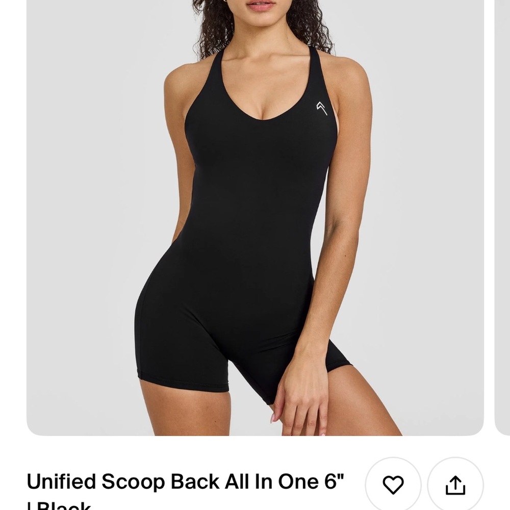 Black Scoop Back All In One Bodysuit
